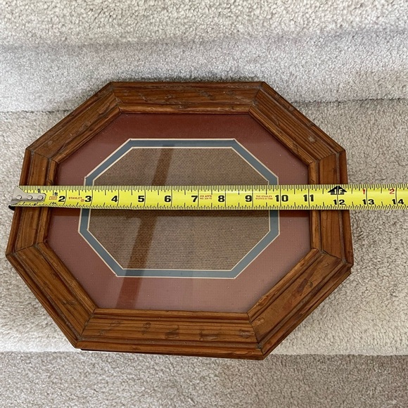 Vintage Wood Curio Knick Knack Display Case Shadow Octagonal Box - Picture 10 of 11